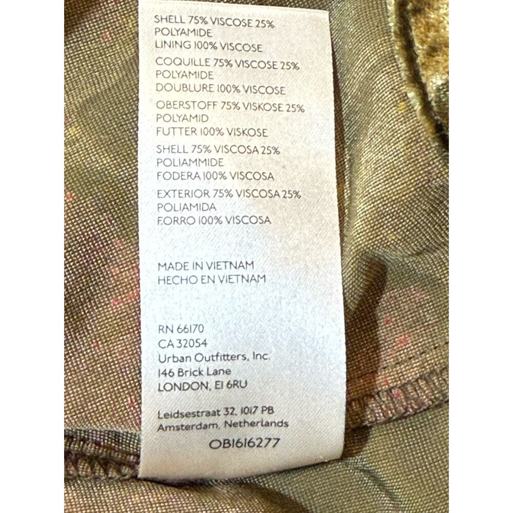 by Anthropologie The Somerset Maxi in Green Floral Velvet Edition Dress Sz XL - Picture 10 of 10